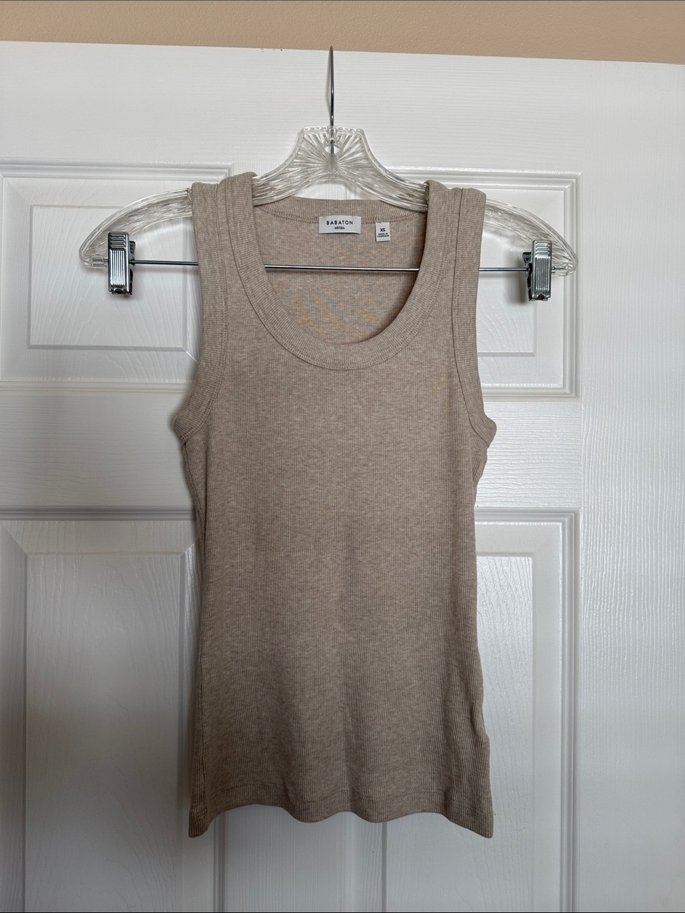 Aritzia Babaton Heather Ecru Busy Tank XS